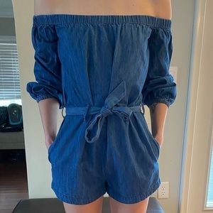 Free People, Denim Romper